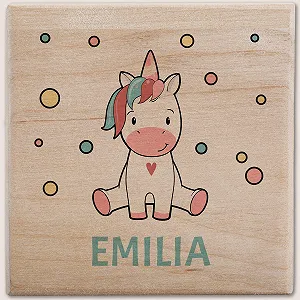 Скарбничка дерев'яна Єдиноріг з ключем та замком synthetic.ua - Фото 1