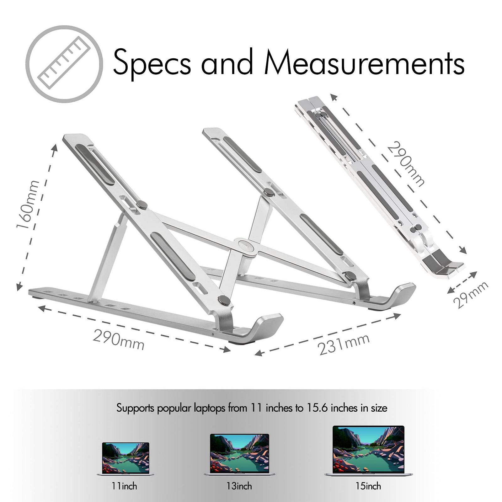 Підставка для ноутбука Desire2 Portable, що складається | Підставка для офісного та ігрового ноутбука з силіконовими ручками та захисними накладками від подряпин, фото №2 Підставка для ноутбука Desire2 Portable, що складається | Підставка для офісного та ігрового ноутбука з силіконовими ручками та захисними накладками від подряпин, фото №2