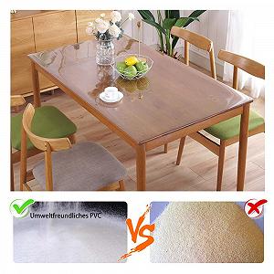 Захисне покриття для столу 2mm PVC водонепроникне 70x110cm Прозоре synthetic.ua - Фото 1