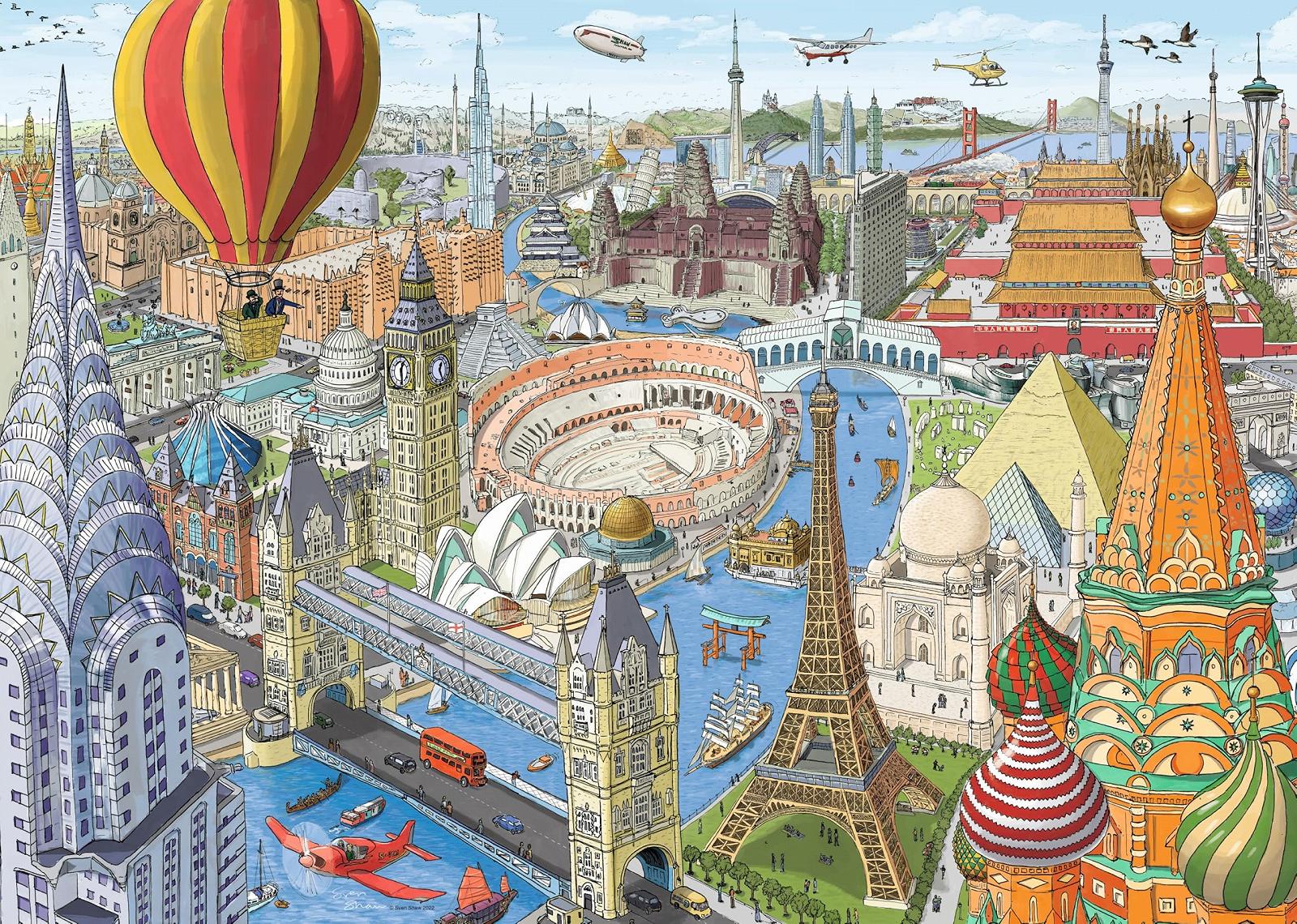 Пазл Ravensburger Around The World in 80 Days 1000 элементов, фото №3