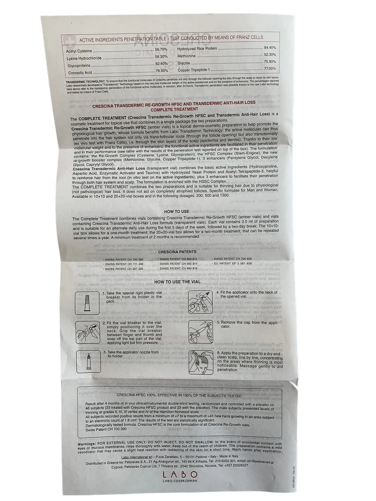 Засіб для росту волосся Crescina HFSC для стоншеного волосся, шкіри голови для жінок, 20 ампул (200 - прогресуюче випадіння волосся), фото №4 Засіб для росту волосся Crescina HFSC для стоншеного волосся, шкіри голови для жінок, 20 ампул (200 - прогресуюче випадіння волосся), фото №4