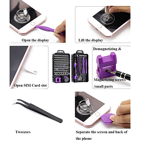 Набор отверток SunXTMY DIY 115/25 в 1 Красный, фото №5