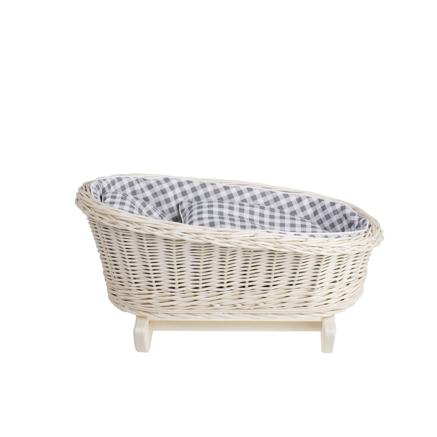 Ліжечко e-wicker24 Плетене Виготовлене Вручну Ліжечко для Ляльок Плетене Ліжко-Гойдалка, фото №5