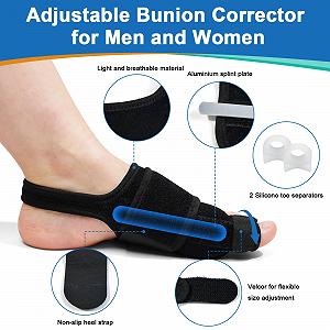 Шина для корекції Hallux Valgus з 2 силіконовими роздільниками для великого пальця ноги synthetic.ua - Фото 1