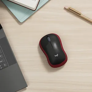 Мышь Беспроводная Logitech M185, 2.4 GHz, 1000 DPI, Красный synthetic.ua - Фото 1