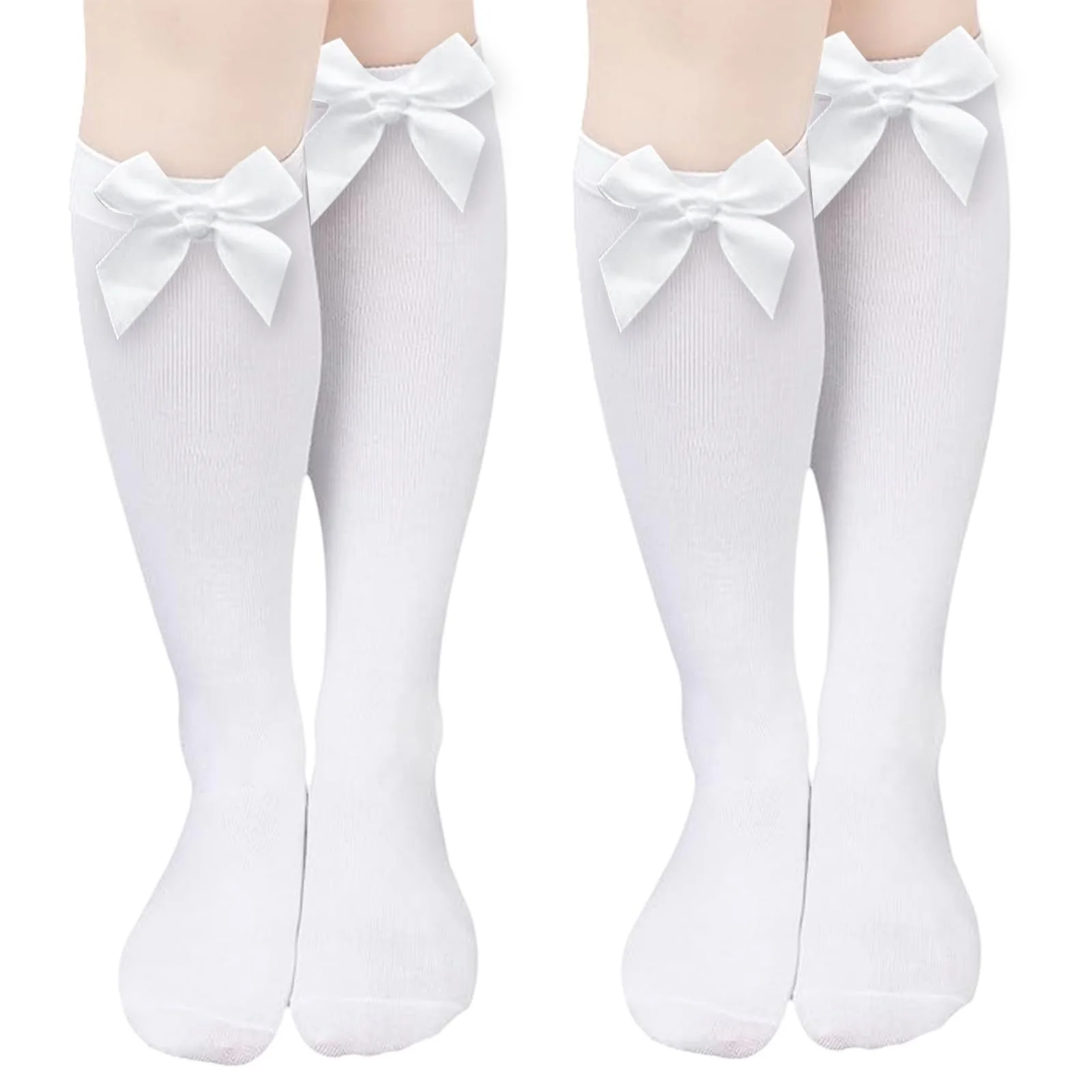 Комплект з 2 жіночих гольфів, Білий, фото №1