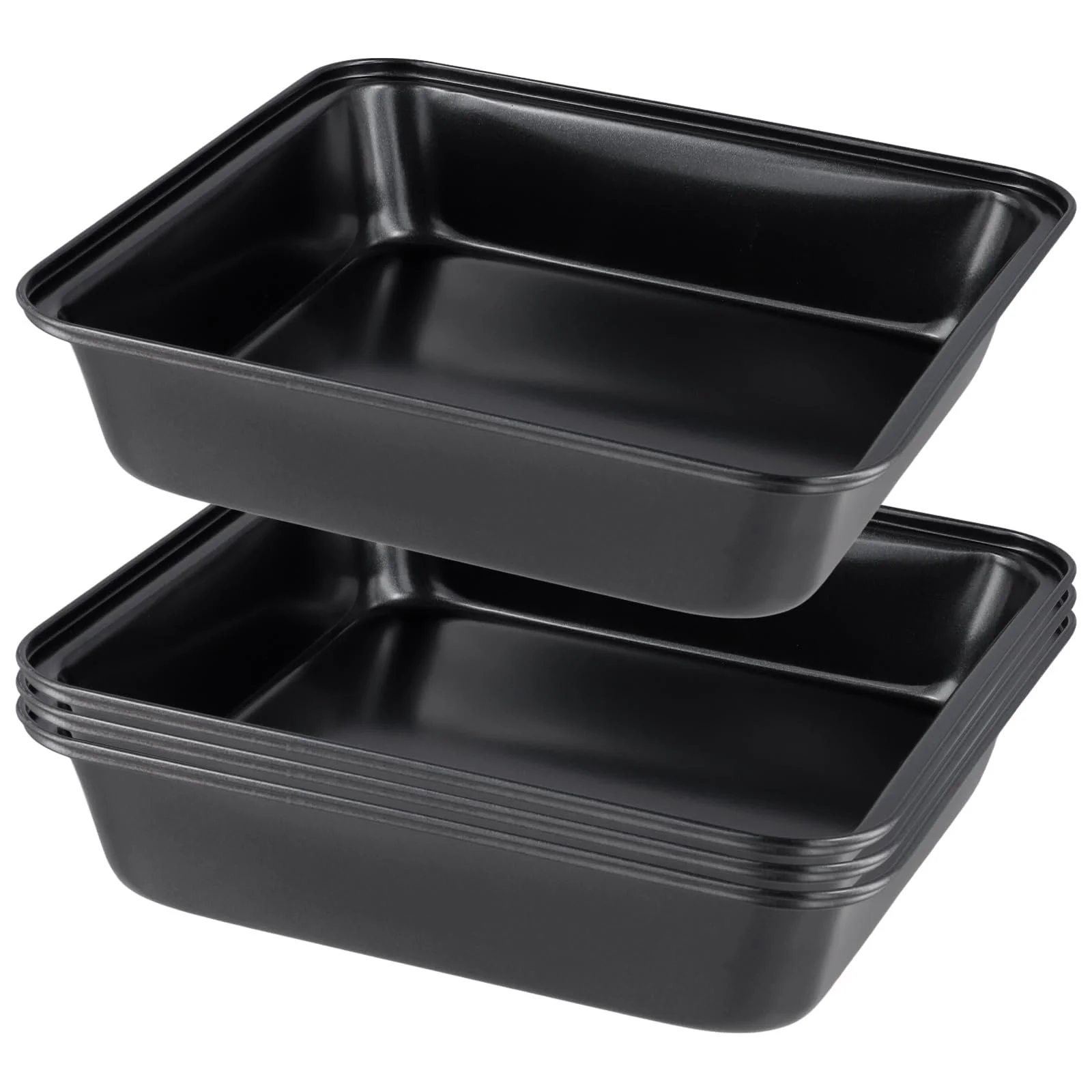 Набор форм для выпечки 4 шт. 21 x 21 x 5 см квадратные антипригарные для лазаньи и тортов черные, фото №1 Набор форм для выпечки 4 шт. 21 x 21 x 5 см квадратные антипригарные для лазаньи и тортов черные, фото №1