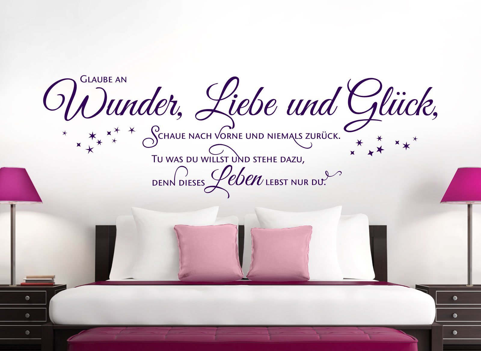 Наклейка на стіну Grandora W5393 "Glaube an Wunder Liebe und Glück" 130 x 41 см, фото №2 Наклейка на стіну Grandora W5393 "Glaube an Wunder Liebe und Glück" 130 x 41 см, фото №2