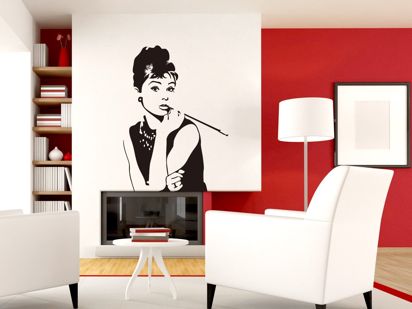 Наклейка на стіну Grandora Audrey Hepburn I W852 42 x 58 см Чорна, фото №1 Наклейка на стіну Grandora Audrey Hepburn I W852 42 x 58 см Чорна, фото №1