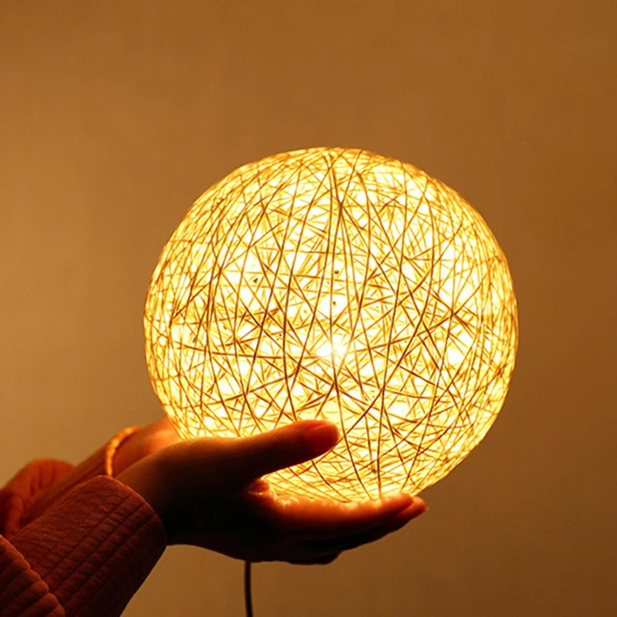 Настільна лампа Meichoon Rattan Ball LE16 USB, фото №4