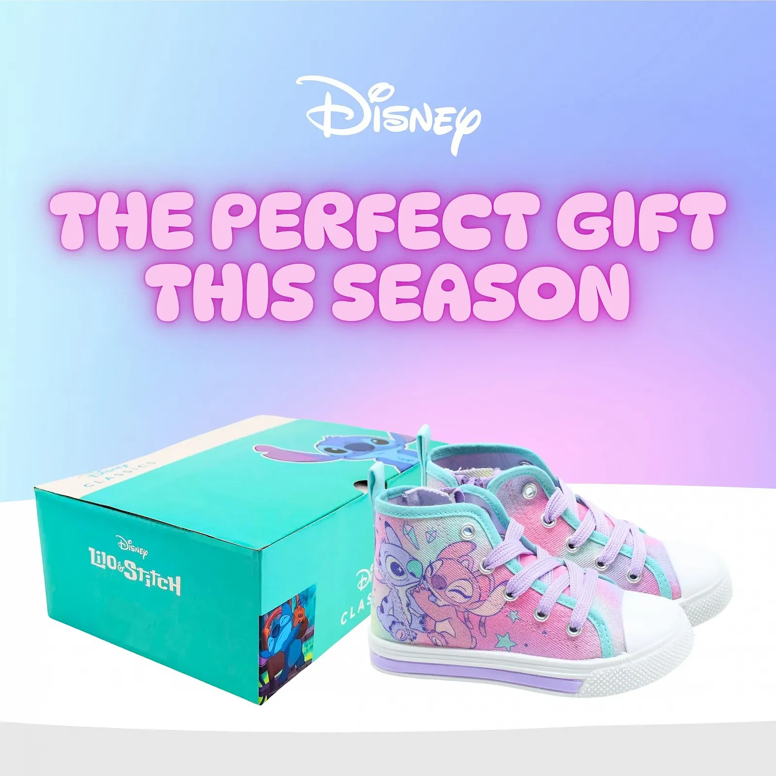Кроссовки Disney Stitch & Angel Высокие в подарочной коробке UK 8 до 1, фото №6