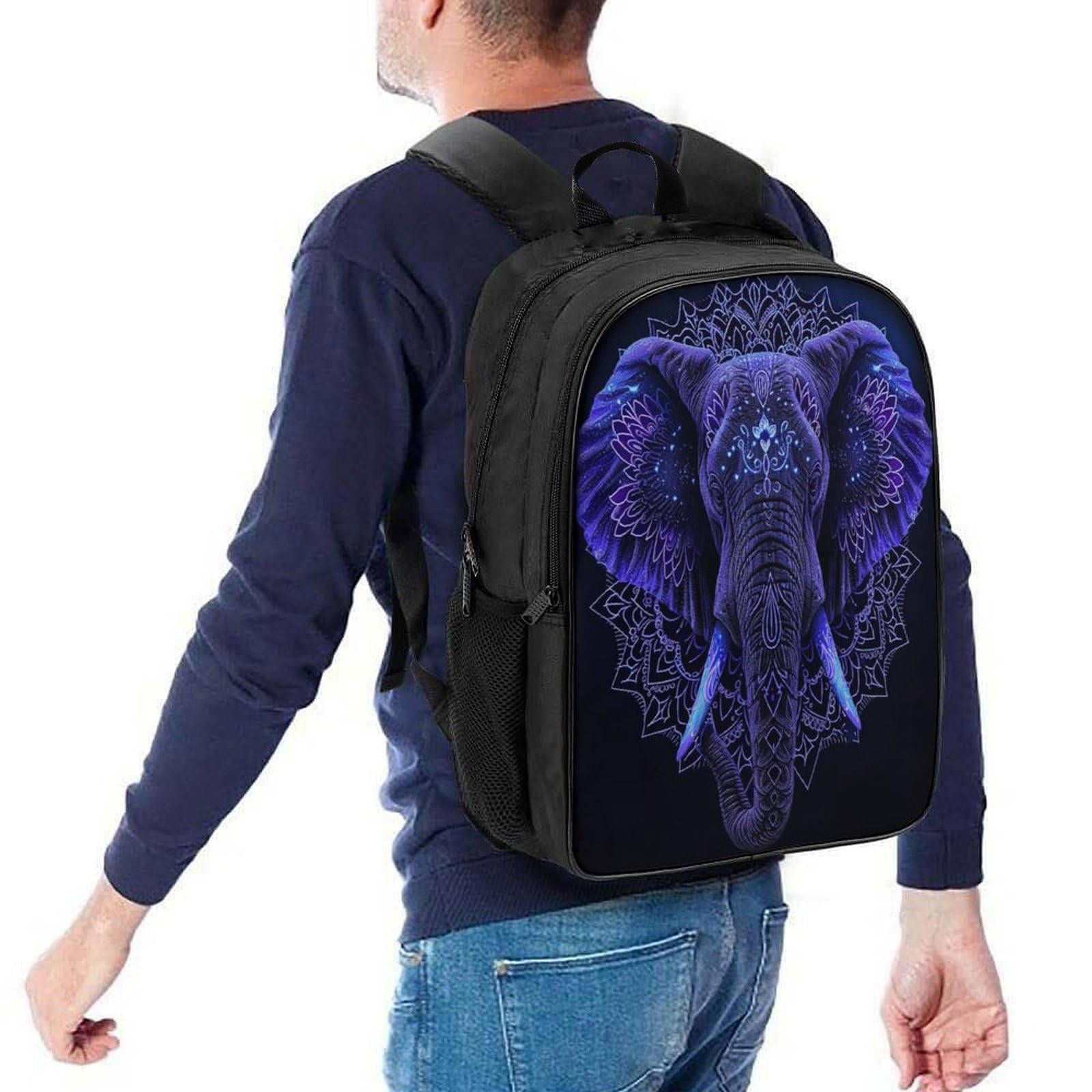 Рюкзак FPAKAKIIE Elephant 3D, детский, большой, с карманами, школьный, подарок к школе, 40x28x16 см, фото №5