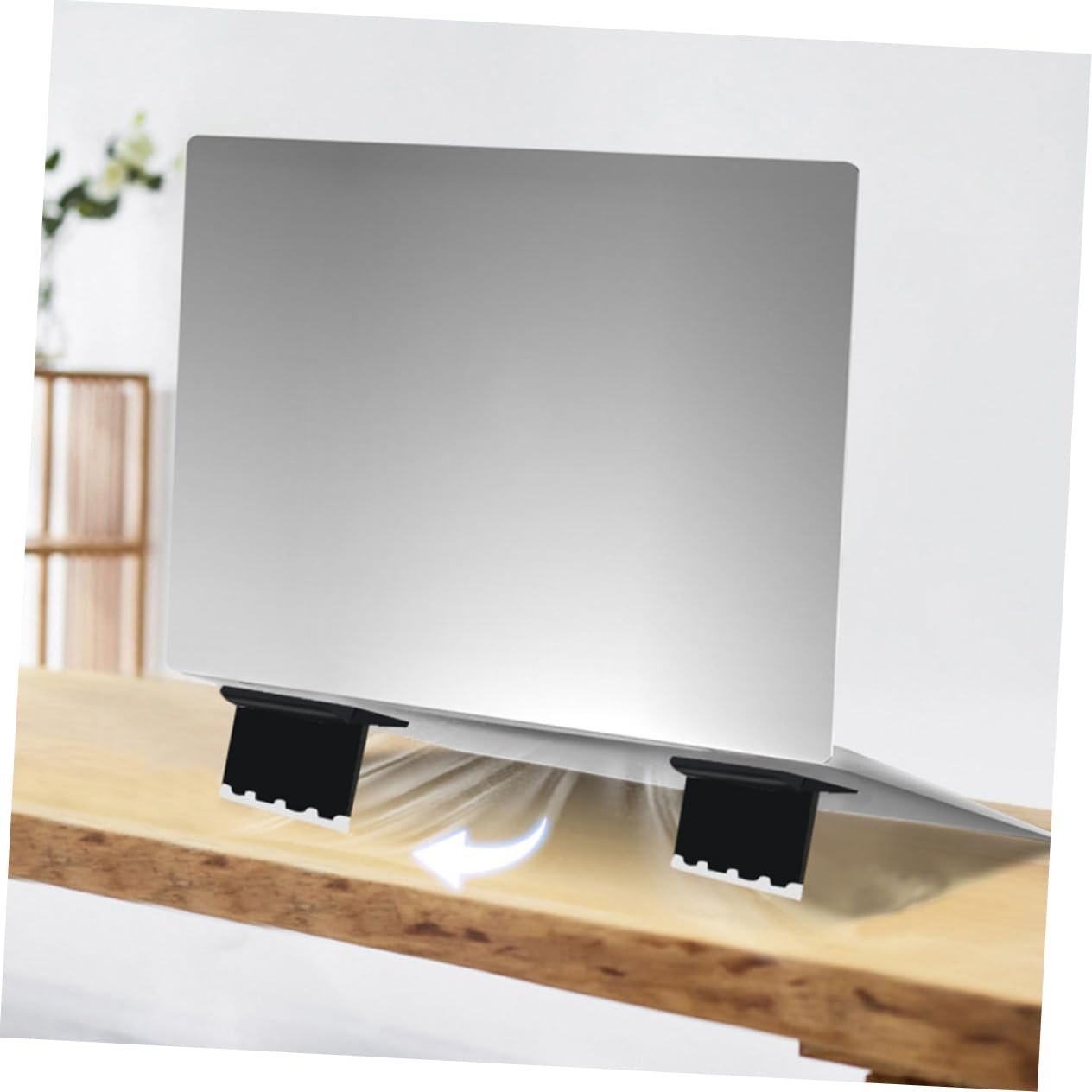 Підставка для ноутбука Yardenfun 4 x Ergonomic, складана, для столу, покращений дизайн для охолодження, сумісна з ноутбуками та планшетами, фото №4