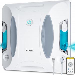 Робот для мойки окон Fmart W6 с ультразвуковым распылением и дистанционным управлением для внутренних и наружных высотных окон и потолков - Фото 1