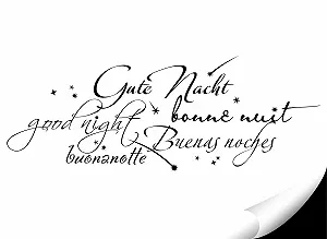 Наклейка на стіну Gran Dora Good Night International Живопис для спальні synthetic.ua - Фото 1