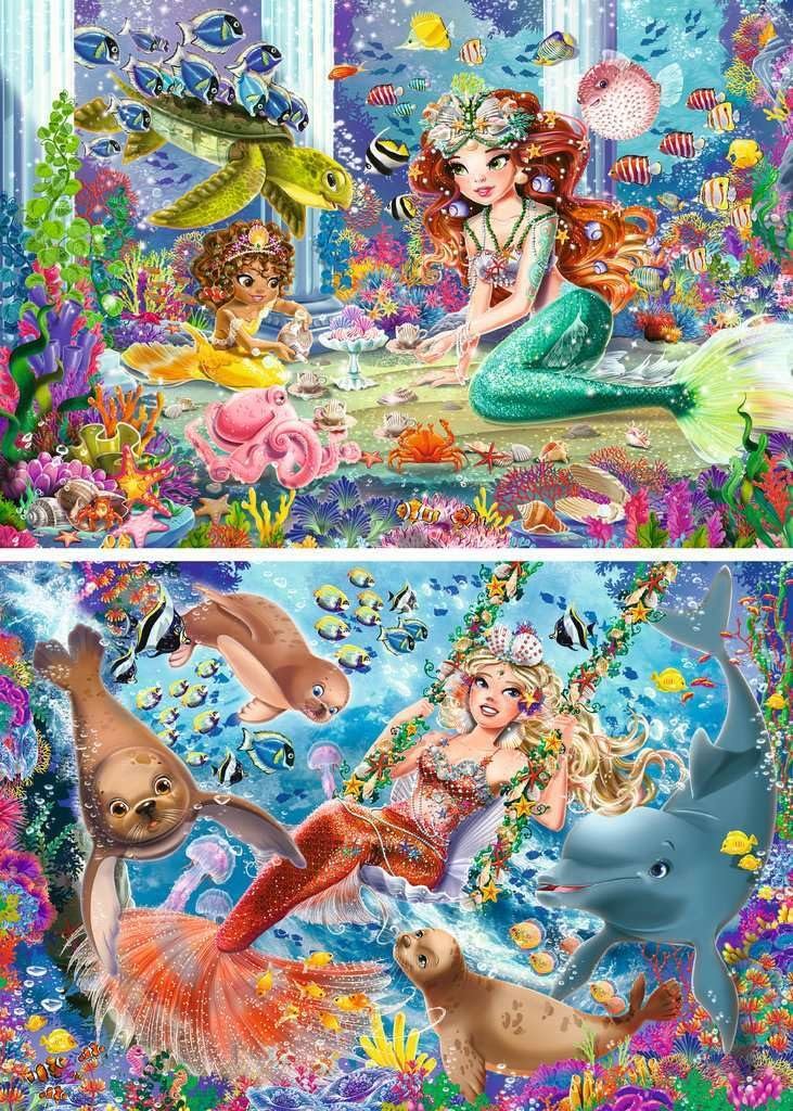 Дитячий пазл Ravensburger Magical Mermaids 05147 2 x 24 елементи від 4 років, фото №2