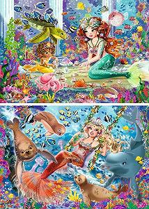 Дитячий пазл Ravensburger Magical Mermaids 05147 2 x 24 елементи від 4 років synthetic.ua - Фото 1