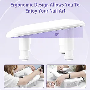 Підставка для рук U-подібна для манікюру з регулюванням висоти, нековзна подушка з PU шкіри synthetic.ua - Фото 1