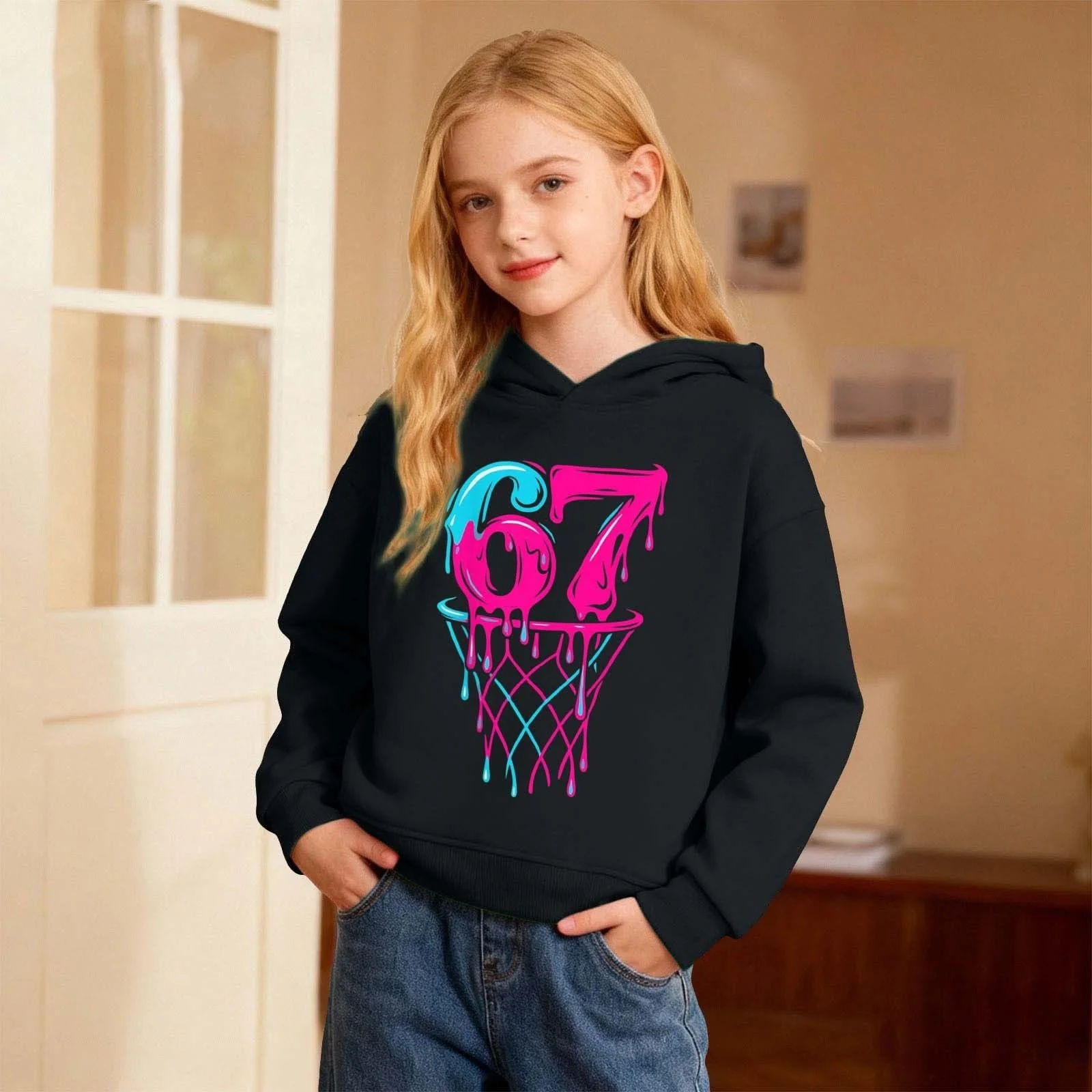 Худи 67 Prints Толстовка 134 152 для мальчиков, Зимняя худи для девочек, Мягкая худи, Подростковая флисовая куртка 158, Теплый пуловер, Свитер, Теплые футболки, фото №4