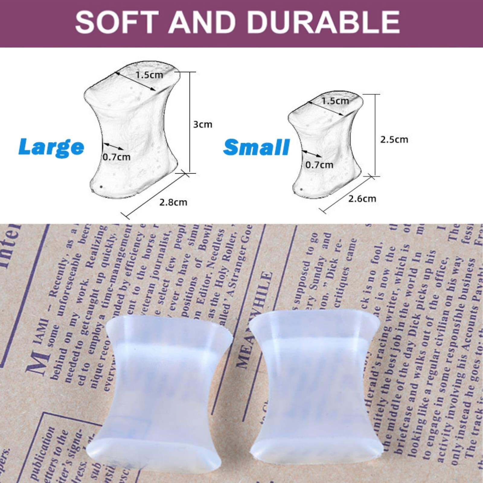 Роздільник для пальців ніг гелевий 2 шт./пара ортопедичний, фото №5