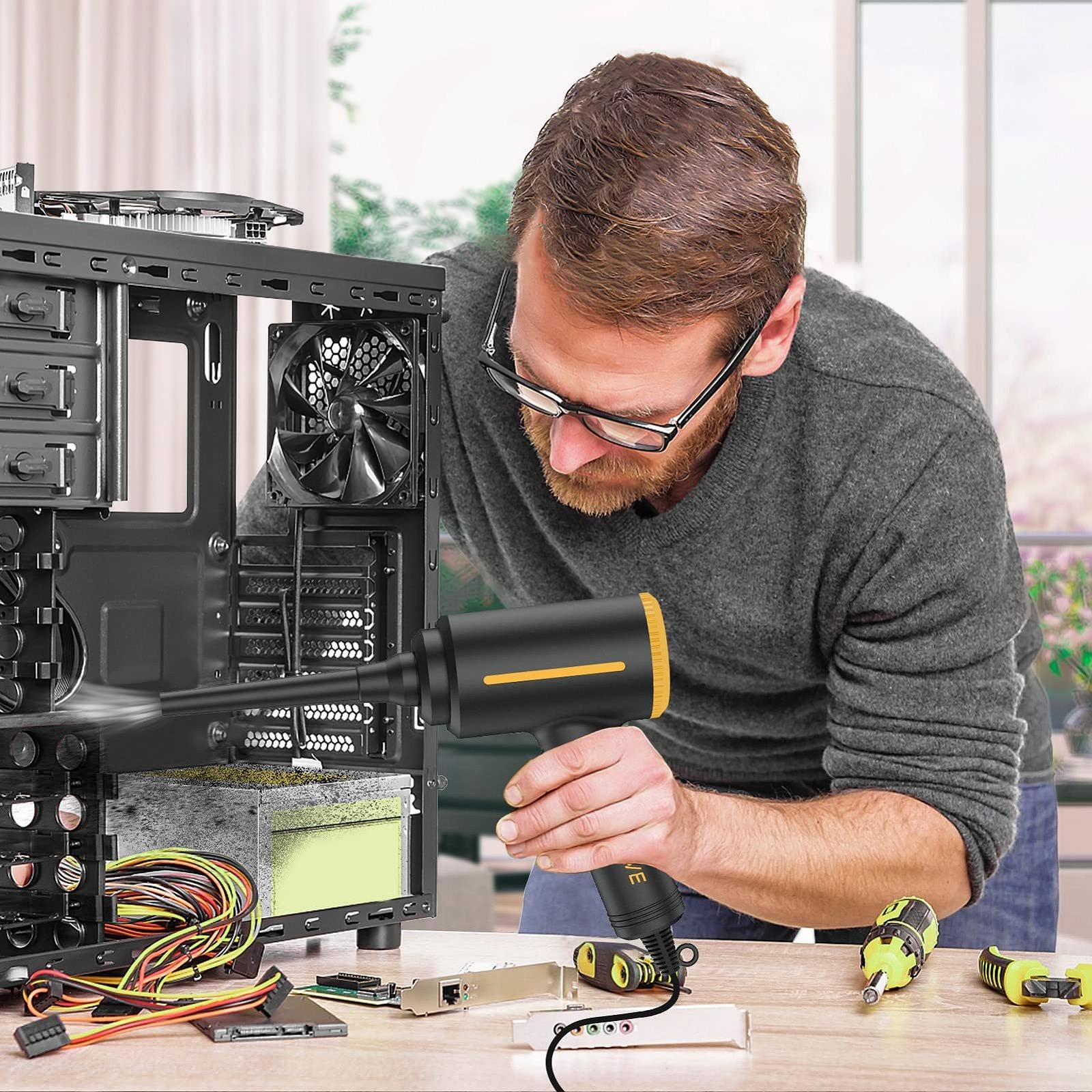 Электрическая воздуходувка Eave 500 Вт 2 скорости Проводная 145 г, фото №3