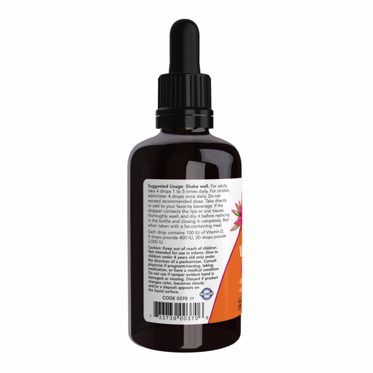 Liquid Vitamin D-3 59ml 2fl oz, фото №3