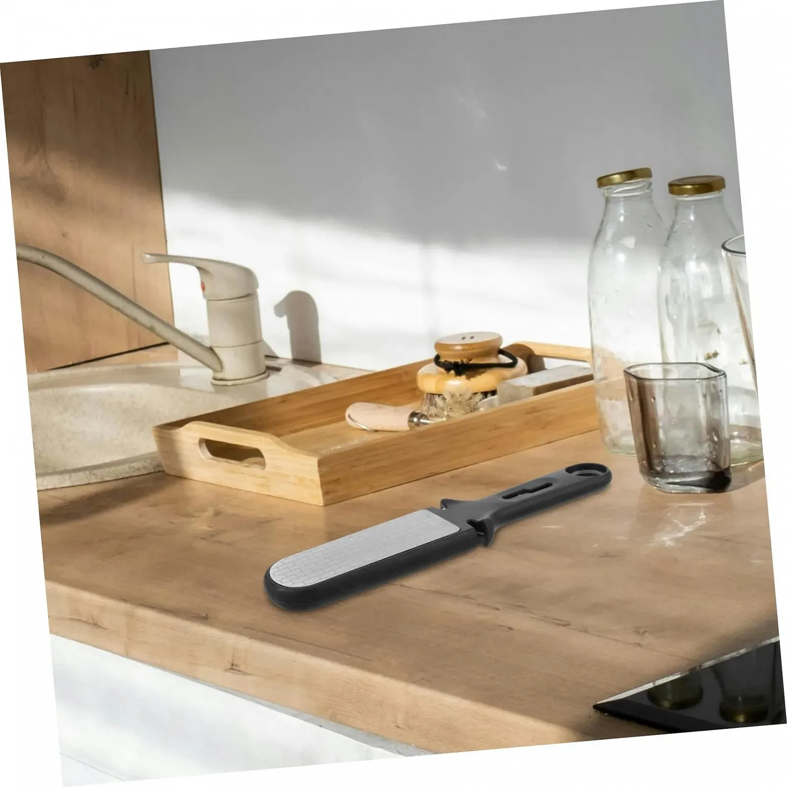 Мусат для ножей портативный из нержавеющей стали универсальный, фото №7