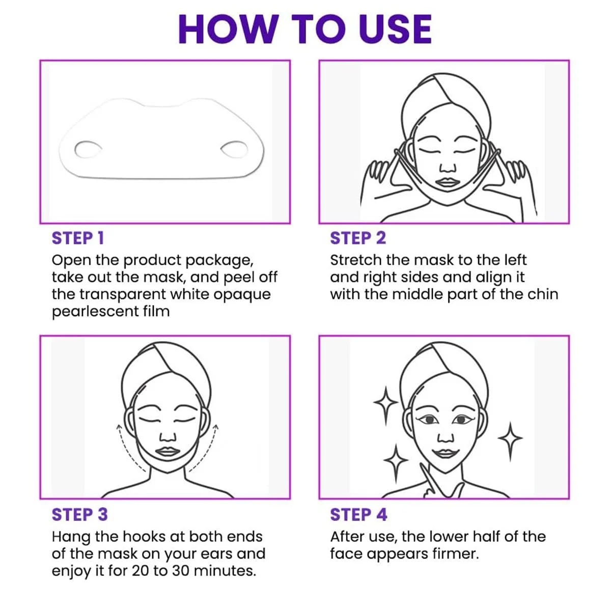 Маска для лица V-line Hyaluronic, 5 шт, фото №6