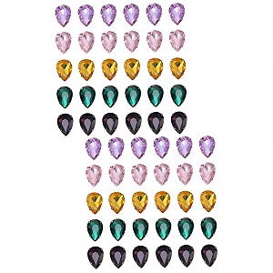 Хрустальные стразы Lurrose 100 шт., пришивные стразы, каплевидные, смешанные цвета, высококачественные блестящие цвета, прочные и устойчивые к царапинам - Фото 1