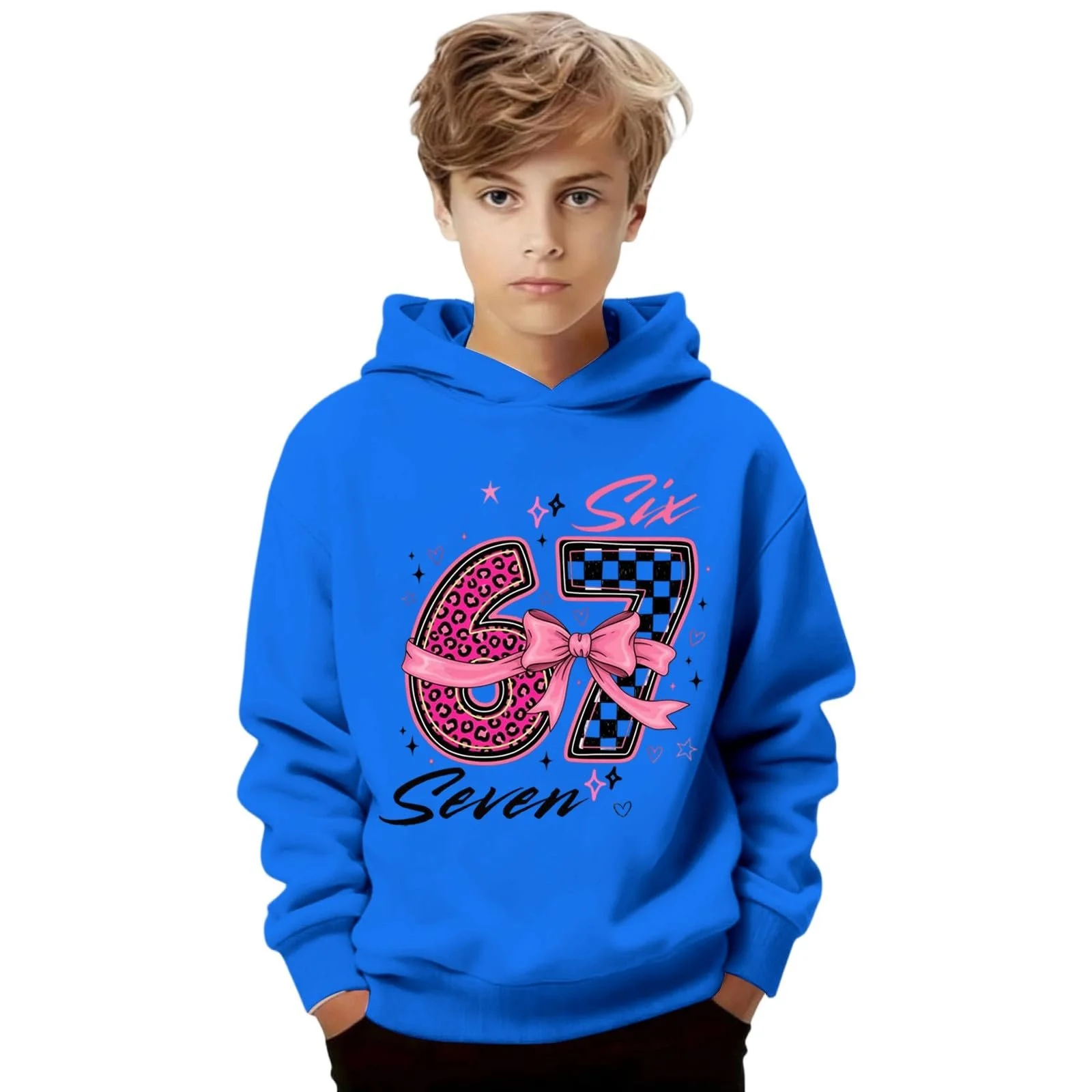 67 Детский пуловер с длинными рукавами, забавный праздничный пуловер с капюшоном, топы, теплая праздничная одежда, фото №1 67 Детский пуловер с длинными рукавами, забавный праздничный пуловер с капюшоном, топы, теплая праздничная одежда, фото №1