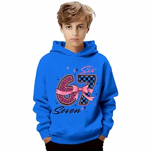 67 Детский пуловер с длинными рукавами, забавный праздничный пуловер с капюшоном, топы, теплая праздничная одежда - Фото 1