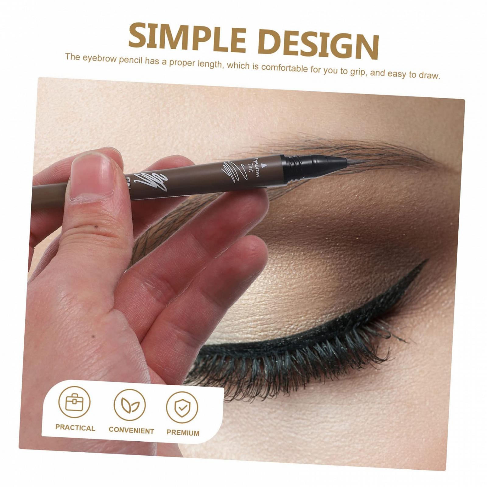 Олівець для брів Gogogmee Eyebrow 1-в-1 пластиковий темно-коричневий, фото №4