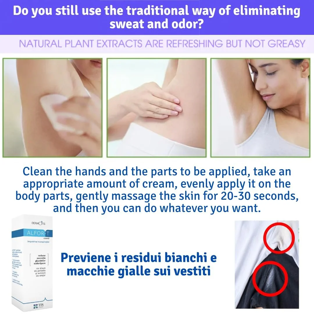 Крем-антиперспирант Alfor-T Creme Stop Sweat Для подмышек, рук и ног 20 мл, фото №4