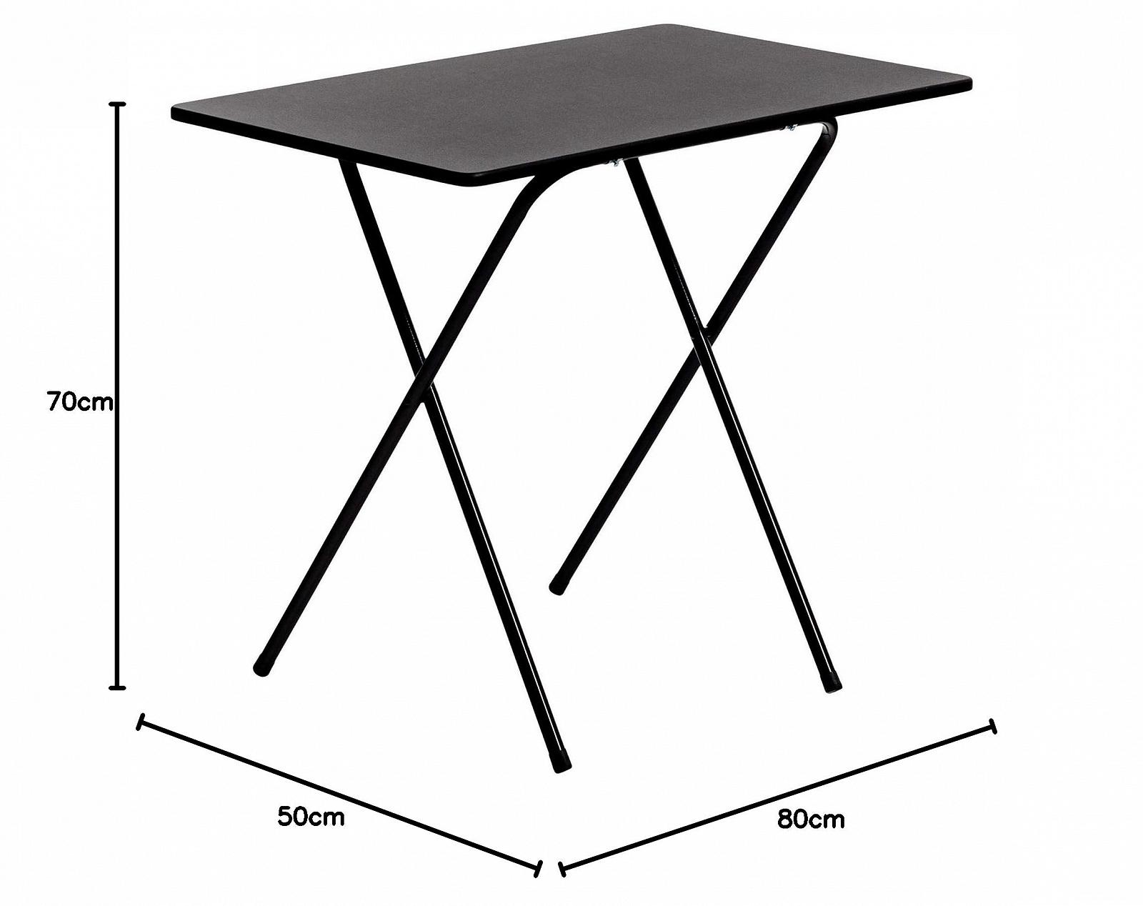 Стол для ноутбука/компьютера Harbour Housewares Складной Дерево Черная рама/Черная столешница, фото №3