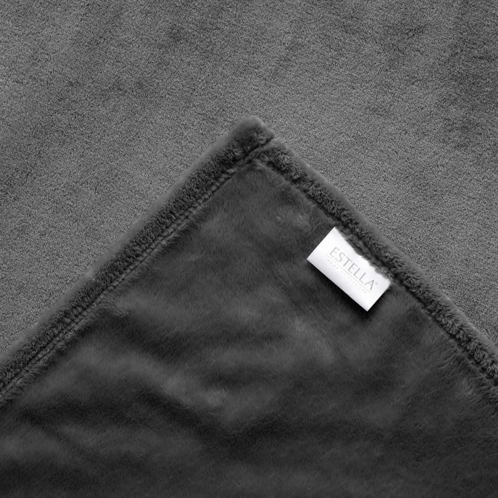 Покривало ESTELLA Polar Fleece Anthracite Пухнаста Мікрофібра Фланель 150 x 200 см, фото №2