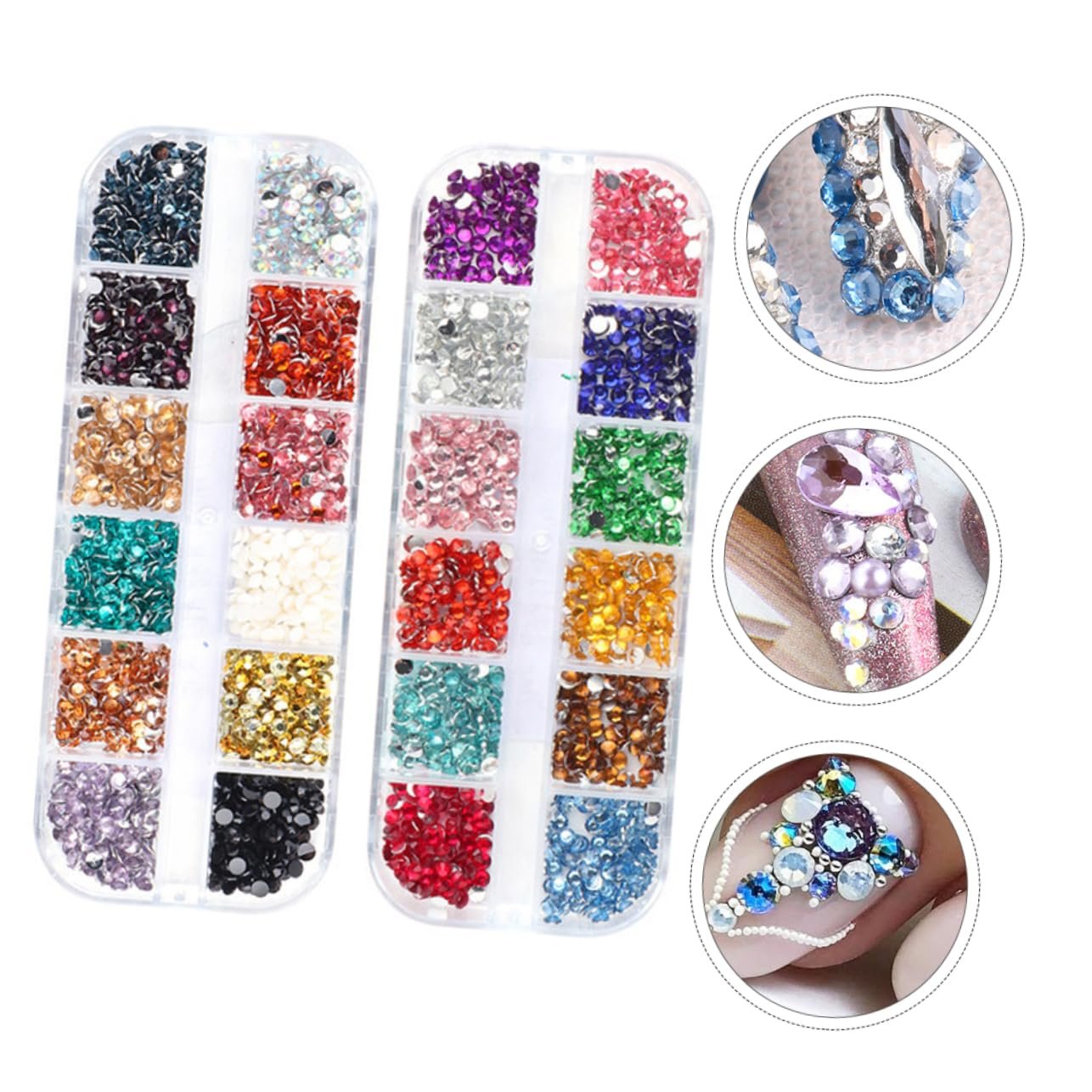 Стрази для нігтів Healeved Bunte, блискучі, для манікюру, набір для святкування та творчості, фото №7