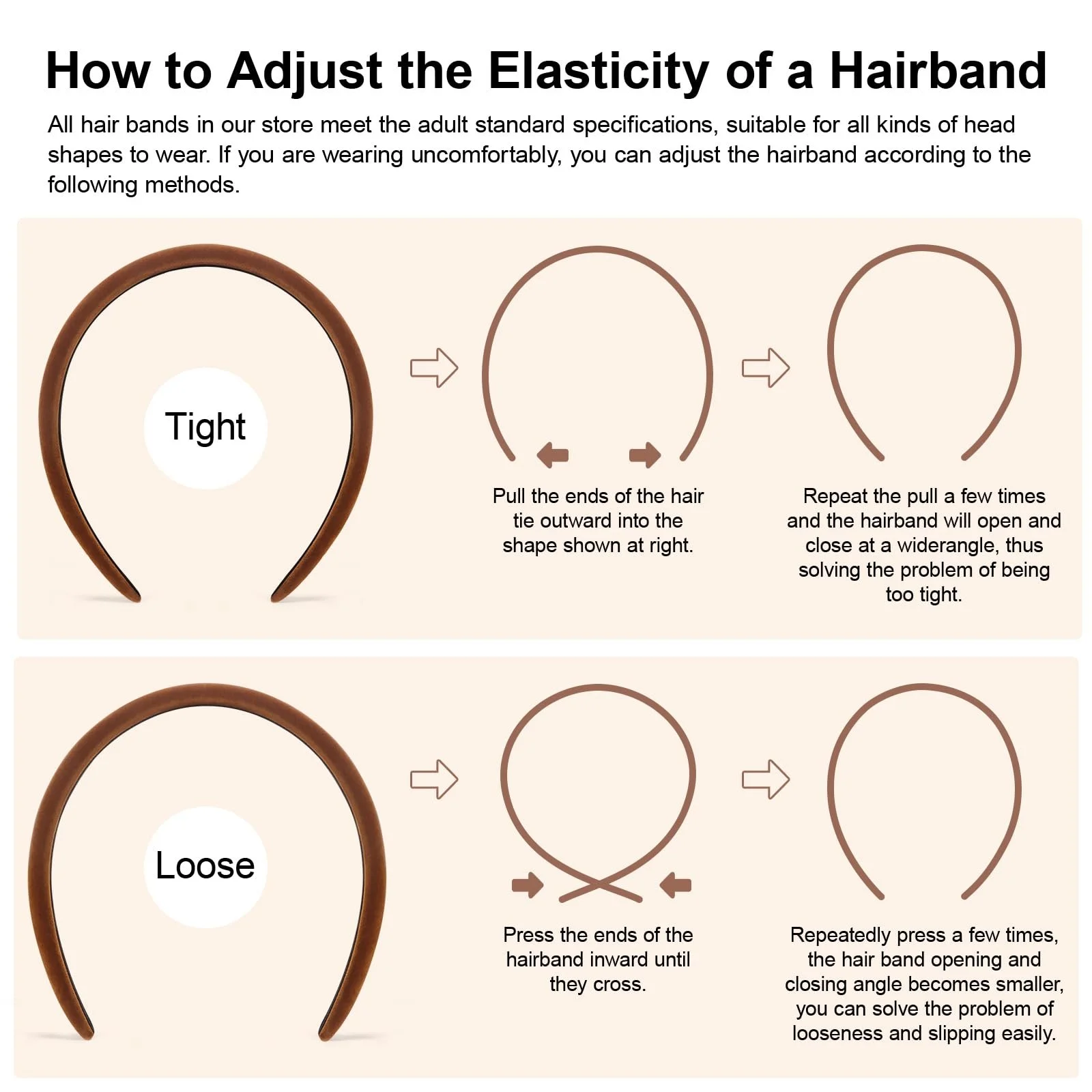 Обруч на голову Вузол DRESHOW 4 шт., фото №4