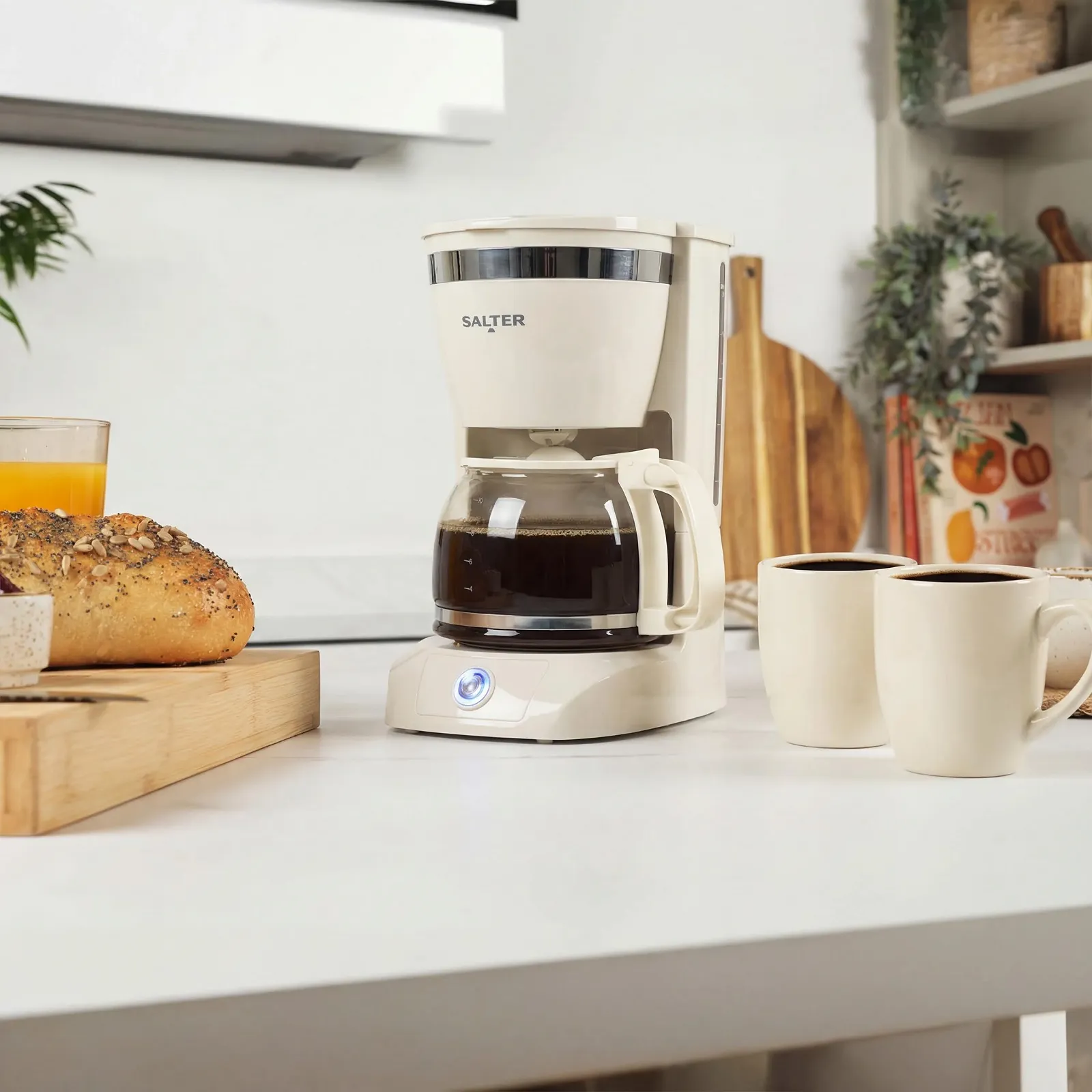 Фильтровая кофеварка Salter Retro 1.25 л 800 Вт Кремовая, фото №6