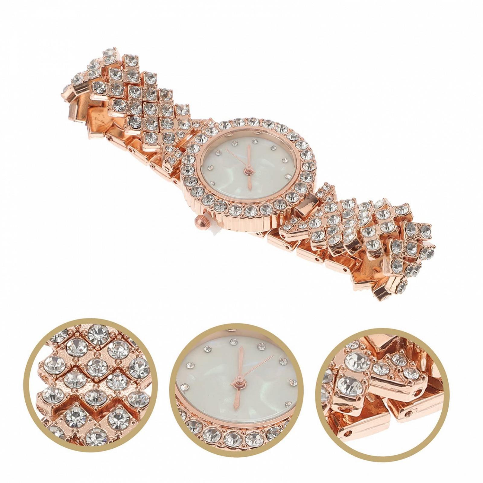 Женские часы PartyKindom с цирконием, износостойкие, регулируемый браслет, фото №9