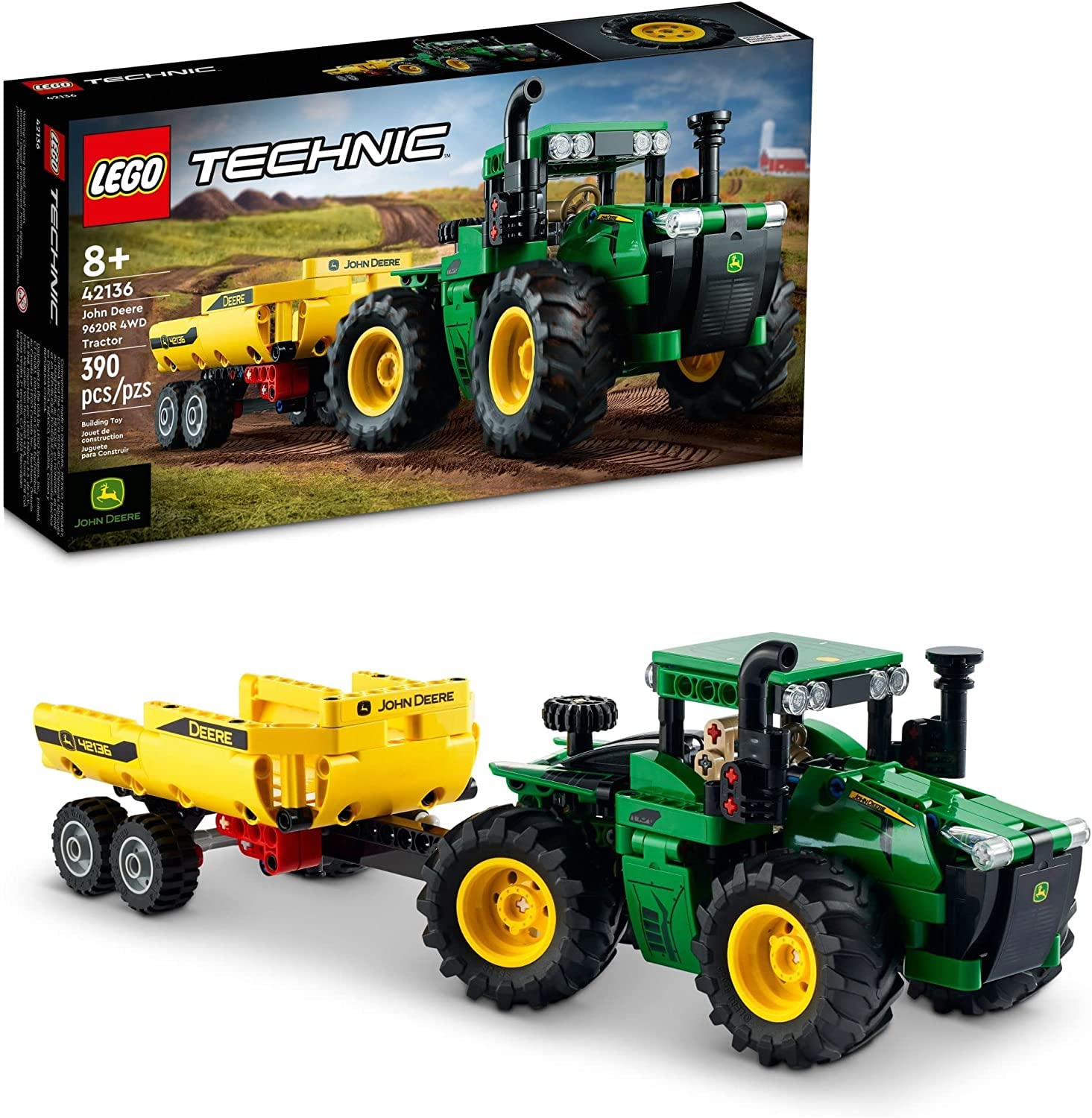 Конструктор LEGO Technic John Deere 9620R 4WD Tractor (42136) + Gapel Stacker (30655), фото №2 Конструктор LEGO Technic John Deere 9620R 4WD Tractor (42136) + Gapel Stacker (30655), фото №2