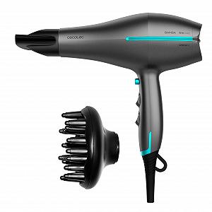 Фен Cecotec Bamba IoniCare 5300 Maxi Aura Ionic, 2200 Вт, AC-мотор, функция холодного воздуха, кабель 1,8 м, с диффузором и концентратором, черный - Фото 1