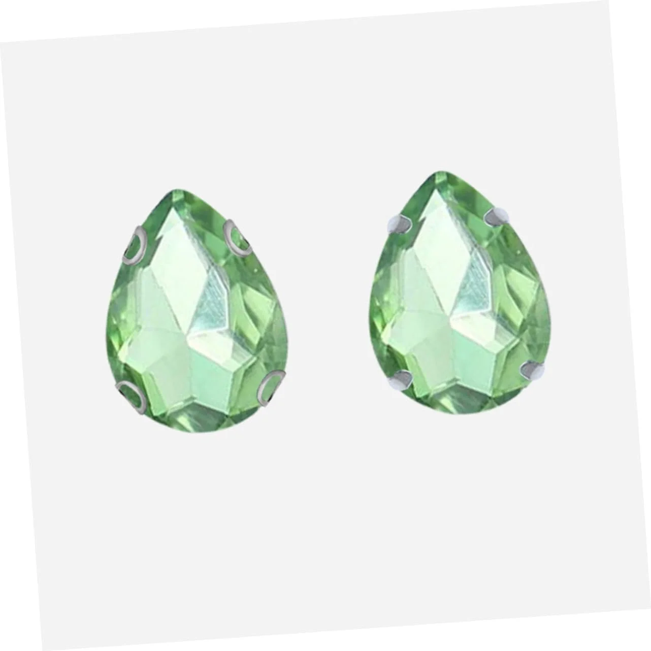 Стразы Стеклянные VILLCASE Капля Разные формы Зеленый, 50 шт, фото №9