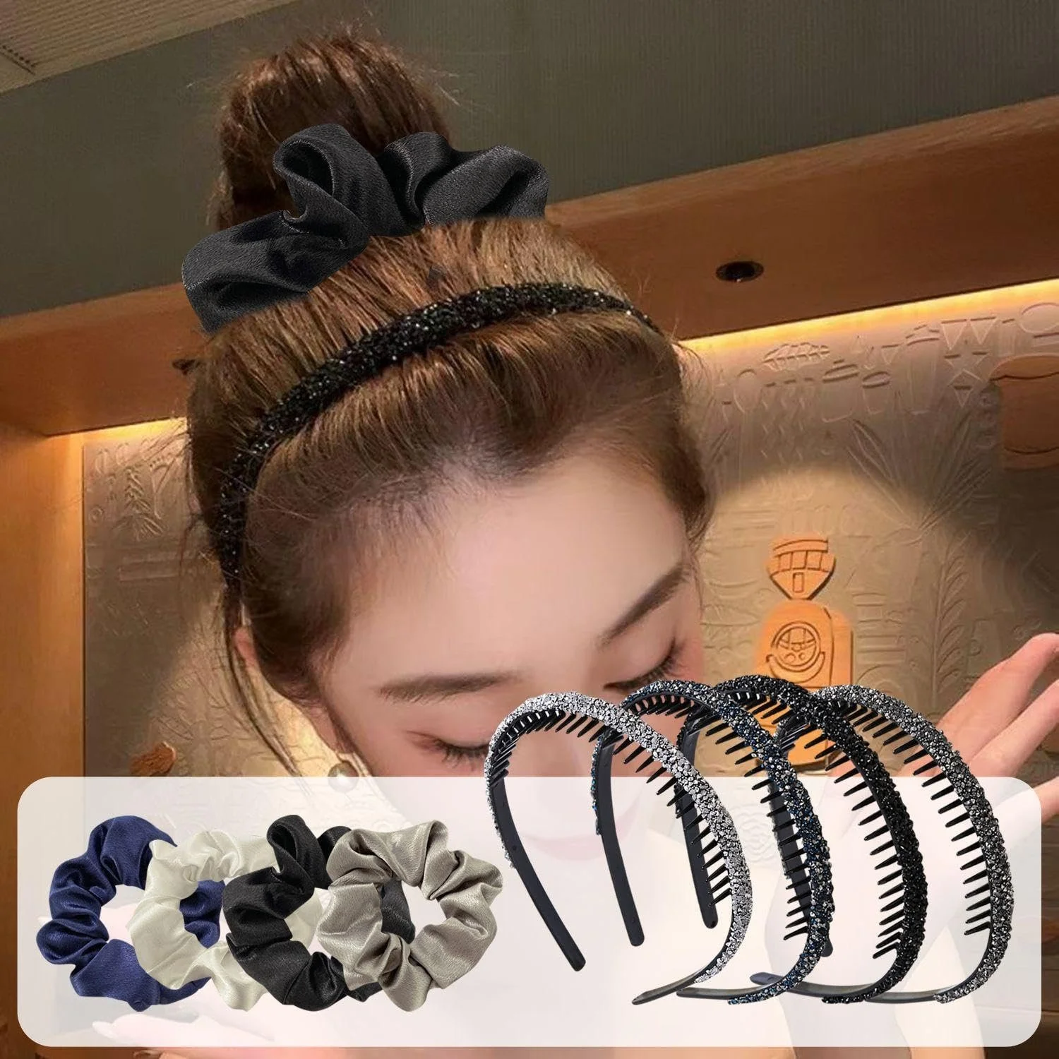 Обруч Elee из Rhinestone, 4 шт, фото №4