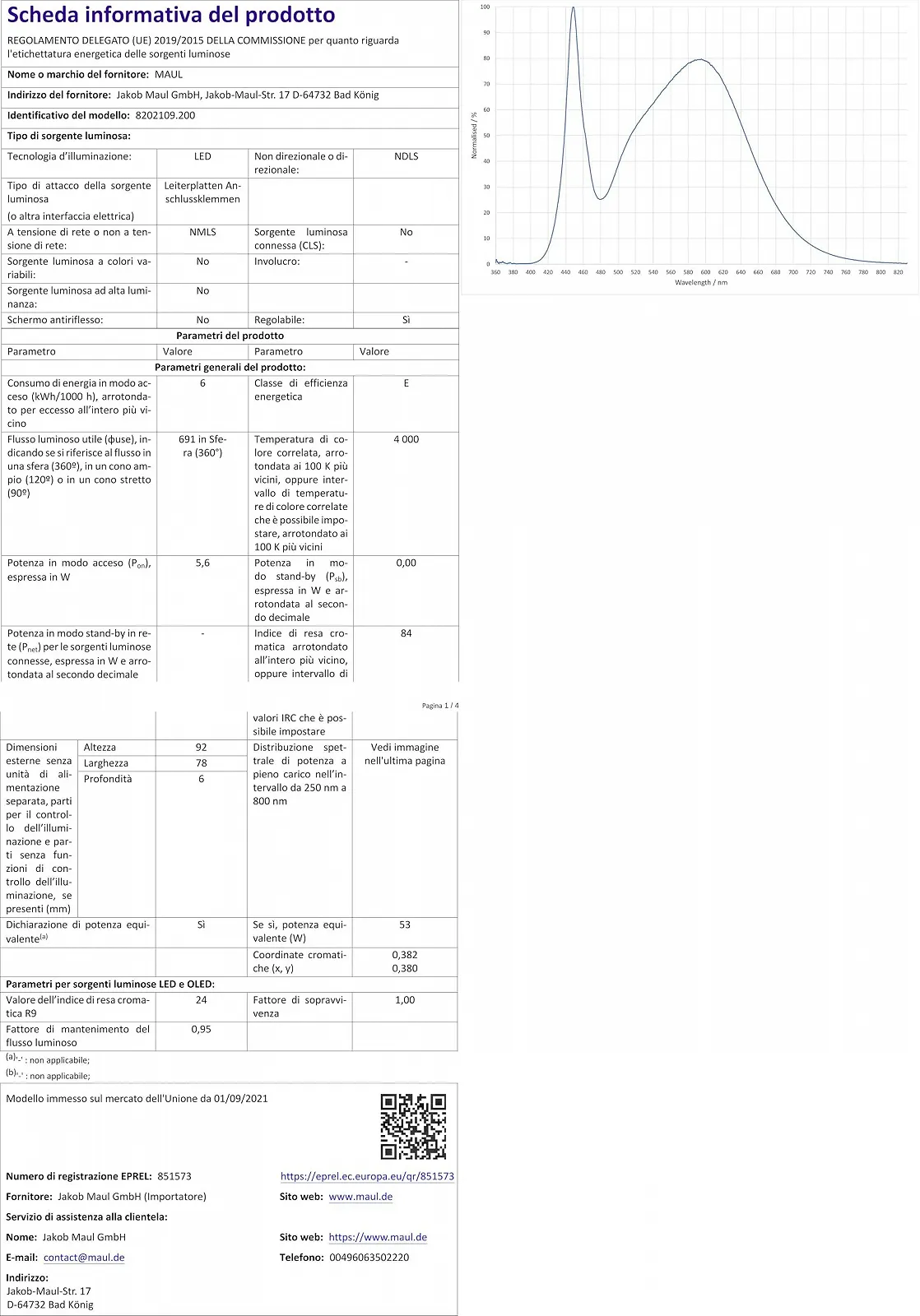 Настільна лампа Maul 82021 95 Space Срібляста, фото №13