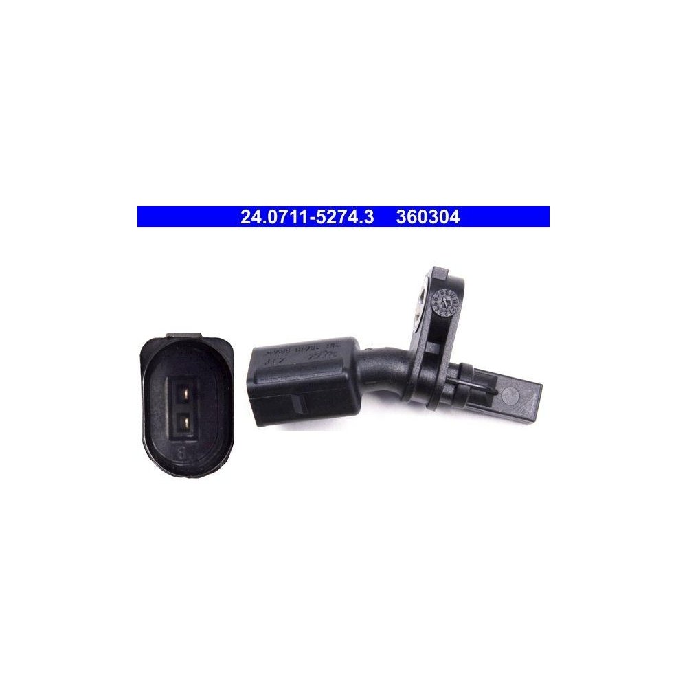 Датчик швидкості обертання колеса ATE 24.0711-5274.3 для SEAT SKODA VAG передній правий, фото №1
