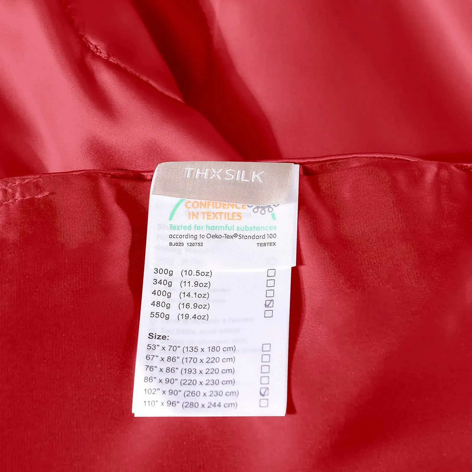 Одеяло THXSILK Fluffy Silk Cuddly - 135 x 180 см, красный, фото №7