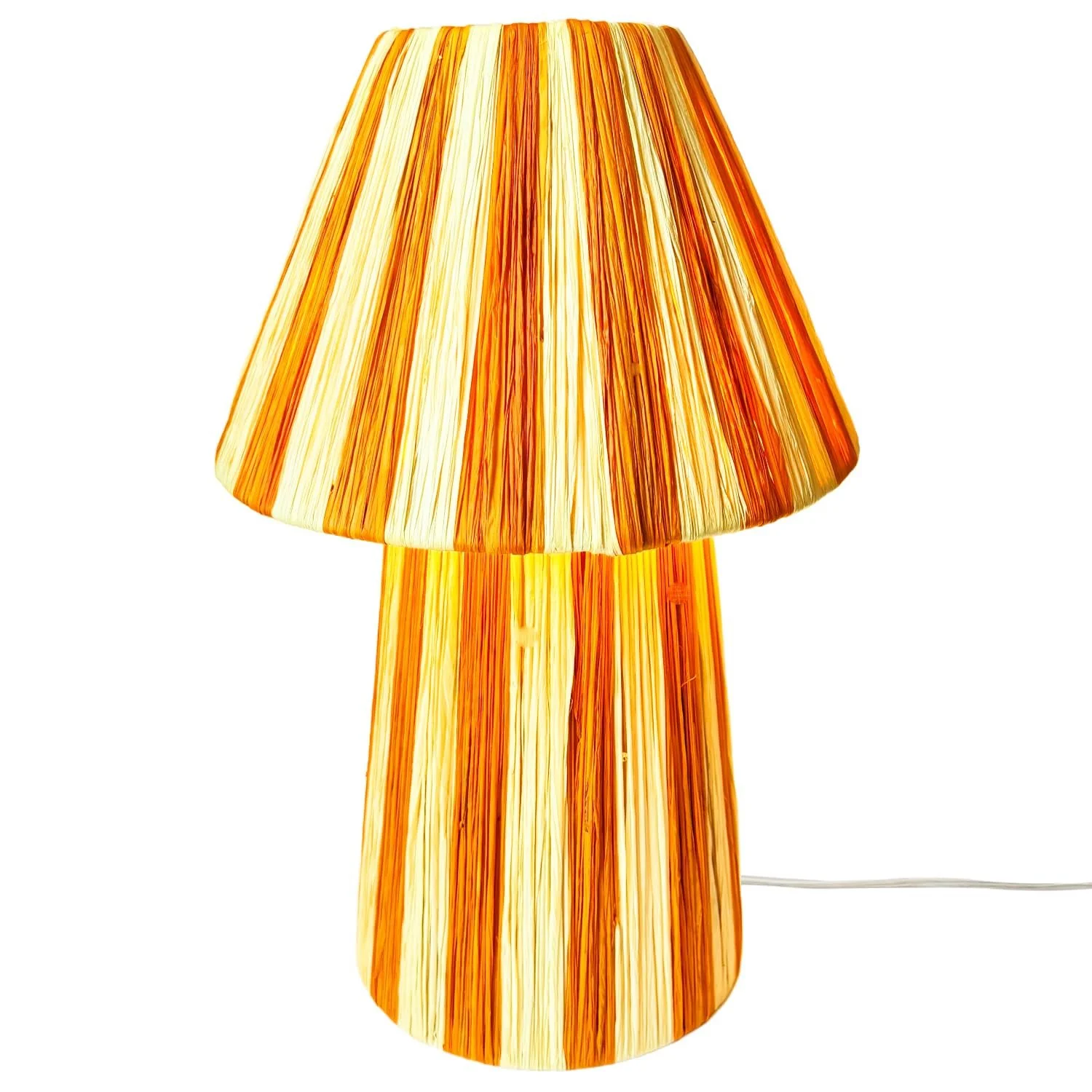 Настільна лампа Morjan Marrakech 40 см рафія бохо цоколь E27 Бежево-помаранчева, фото №1