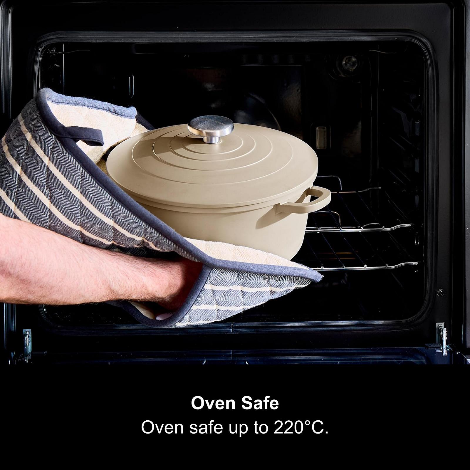 Жаровня Morphy Richards 851254 24 см Литой алюминий Антипригарная Кремовая, фото №6