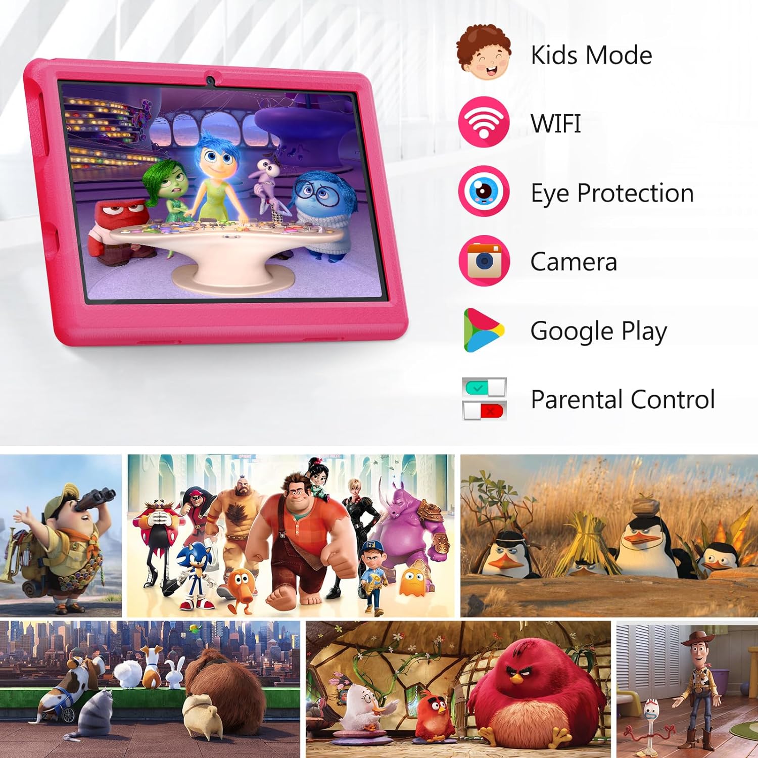 Планшет 10.1" HotLight KT1006 2+4/64Gb 4 ядра Android 13 5000 mAh Рожевий, фото №2