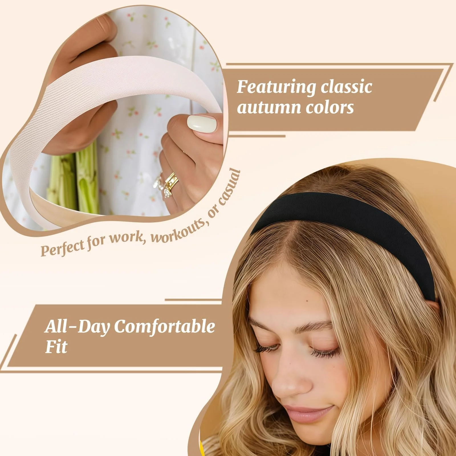 Жіночий Елегантний Обруч Широкий, фото №5 Жіночий Елегантний Обруч Широкий, фото №5